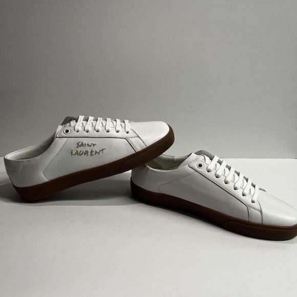 Yves Saint Laurent Shoes - Saint Laurent Women Court Classic Leather Sneakers 610649 00N00 9030